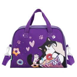 Тұтқалары бар BRAUBERG KIDS жаттығу сөмкесі, иық белдігі, 35x25x15 см, "тәтті чектер", 272376