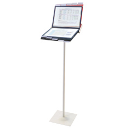 10 түсті А4 панелі бар едендік металл деможүйе, сұр, BRAUBERG "SOLID", 236724