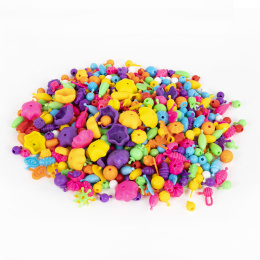 Шығармашылық пен ойынға арналған pop-BEADS дизайнері, 550 моншақ, білезіктер, сақиналар, BRAUBERG KIDS, 664698