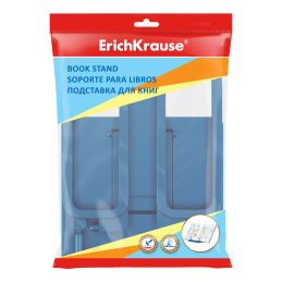 Подставка для книг пластиковая ErichKrause Ледяной металл, синий
