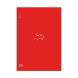 Тетрадь общая ученическая с пласт. обл. на скобе ErichKrause CoverProBook® Слова, текстура песок, красный, А4, 48 л., клетка_МИКС