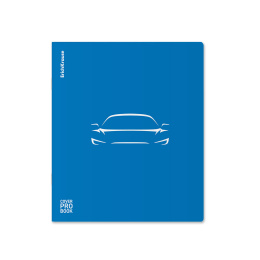 Тетрадь общая ученическая с пласт. обл. на скобе ErichKrause CoverProBook® Мираж, текстура песок, синий, А5+, 48 л., клетка_МИКС