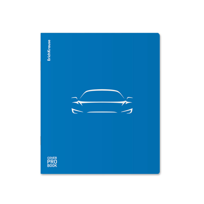 Тетрадь общая ученическая с пласт. обл. на скобе ErichKrause CoverProBook® Мираж, текстура песок, синий, А5+, 48 л., клетка_МИКС