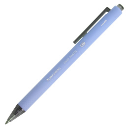 Ручки шариковые автоматические BRAUBERG "VIVID PASTEL", СИНИЕ, НАБОР 4 ШТУКИ, soft-touch, пишущий узел 0,7 мм, линия письма 0,35 мм, 144408