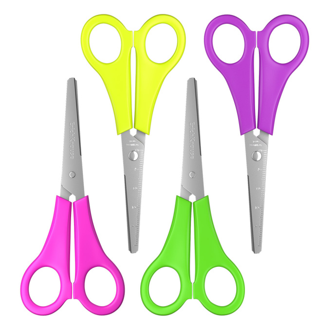 Ножницы ErichKrause JOY® Неон, 13.5см, ассорти (в тубусе по 24 шт.)