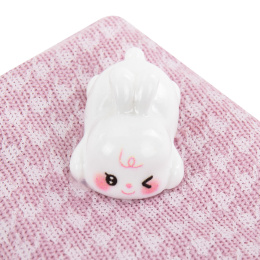Пенал ЮНЛАНДИЯ ЮНИОР, 1 отделение, полиэстер, аппликация, "Rabbit", 20х6х4 см, 273805