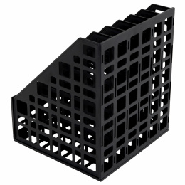 Лоток вертикальный для бумаг BRAUBERG "ULTRA", 240 мм, 6 отделений, сетчатый, сборный, черный, 238251