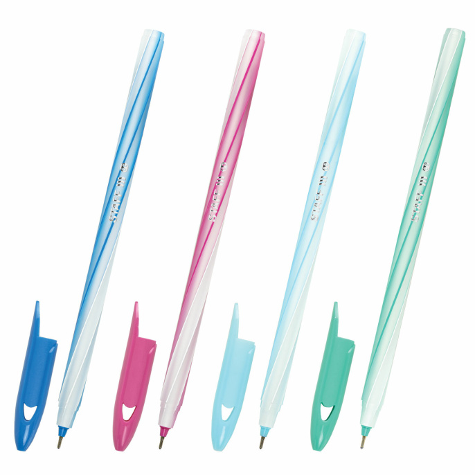 STAFF "CANDY PASTEL" шарикті тұтқасы, көк, 50 дана пайдалы жинақ, 0,6 мм түйін, 0,3 мм сызық, 144238
