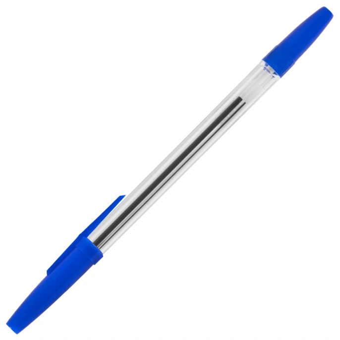 STAFF "Basic BP-962" шарикті майлы қалам, көк, корпусы мөлдір, түйіні 1 мм, жазу сызығы 0,7 мм, 142962