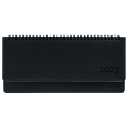 Планинг датированный 2027, 305х140 мм, GALANT "Ritter", под кожу, черный, 118208
