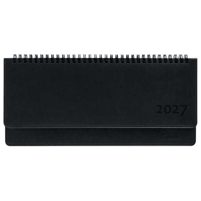 Планинг датированный 2027, 305х140 мм, GALANT "Ritter", под кожу, черный, 118208