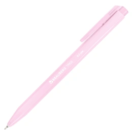 Ручка шариковая автоматическая BRAUBERG "TRIOS PASTEL COLOR", СИНЯЯ, корпус ассорти, пишущий узел 0,5 мм, линия письма 0,3 мм, 144496