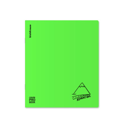 Тетрадь общая ученическая с пласт. обл. на скобе ErichKrause CoverProBook® Движение, текстура песок, зеленый, А5+, 48 л., клетка_МИКС