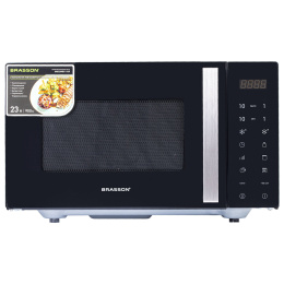 Микроволновая печь без поворотного стола BRASSON (БРАССОН) MW2390D-11GP, ГРИЛЬ, 9 ПРОГРАММ, 23л, 900Вт, сенсорное управление, черная, 454981