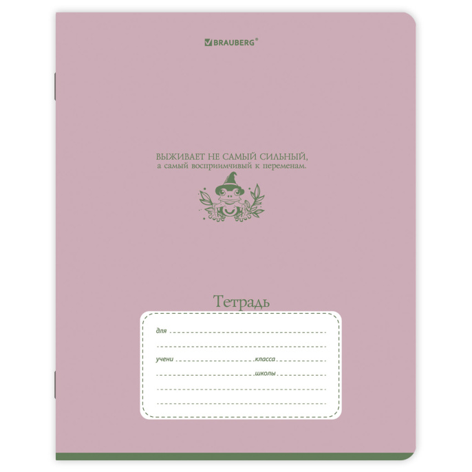 Тетрадь 18 л. BRAUBERG клетка, обложка картон, PHRASES, 107784