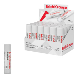 Клей-карандаш ErichKrause Лёгкое склеивание, 13г (в коробке-дисплее по 24 шт.)