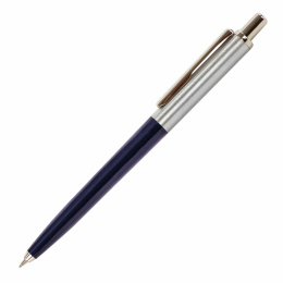 Brauberg "Soprano" сыйлық шарикті қаламы, көк, көк түсті күміс корпус, жазу сызығы 0,5 мм, 143484