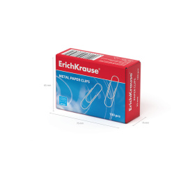 Скрепки металлические ErichKrause 28 мм (в коробке по 100 шт.)
