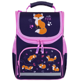 PIFAGOR basic сөмкесі, 1 бөлім, 3 қалта, эргономикалық арқа, "playing foxes", 35x28x18 см, 273136