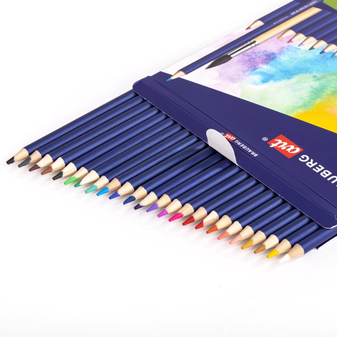 Қарындаштар түрлі-түсті акварель brauberg ART CLASSIC, 24 түсті, 3,3 мм қорғасын, 181530