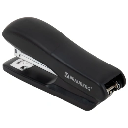 Степлер №24/6, 26/6 BRAUBERG "SX-39", до 25 листов, черный, 228590