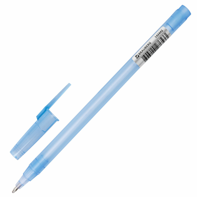 Ручка шариковая BRAUBERG "i-STICK" СИНЯЯ, пишущий узел 0,7 мм, линия письма 0,35 мм, 143442