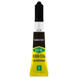 Клей-гель секундный суперклей УЛЬТРАПРОЧНЫЙ, блистер, 3 грамма, RABBITEX (РАББИТЕКС) "ДВА СЛОНА", 609812