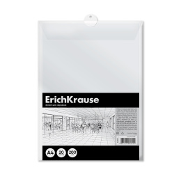 ErichKrause пластикалық қалтасындағы сызу қағазы, A4, 20 л., жақтаусыз