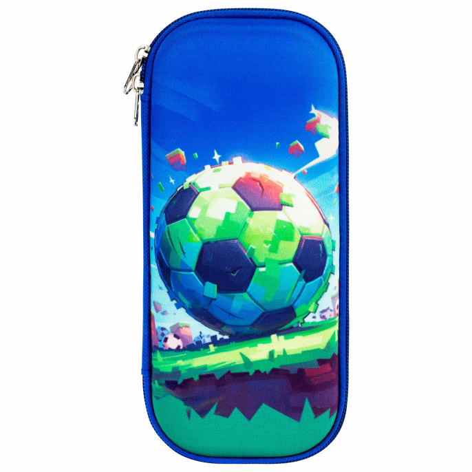 Пенал ЮНЛАНДИЯ, 1 отделение, карман, полиэстер/EVA, 22х10х5 см, "Football match", 273191