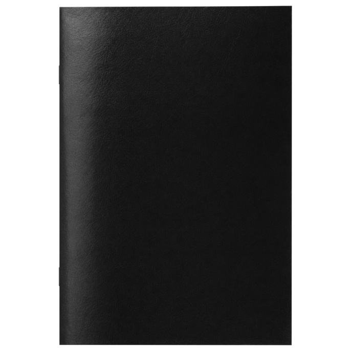 Тетрадь бумвинил, черный, А4 (большой формат), 96 л., скоба, офсет №2, ЭКОНОМ, клетка, STAFF, 405723