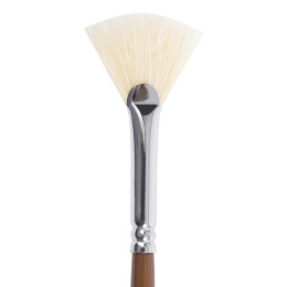 Кисть художественная профессиональная BRAUBERG ART CLASSIC, щетина, веерная, № 4, длинная ручка
