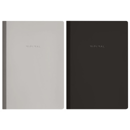 A4 дәптері 96 л. BRAUBERG, омыртқамен тігілген, тор, мұқаба картон, "Minimal Classic", 405281