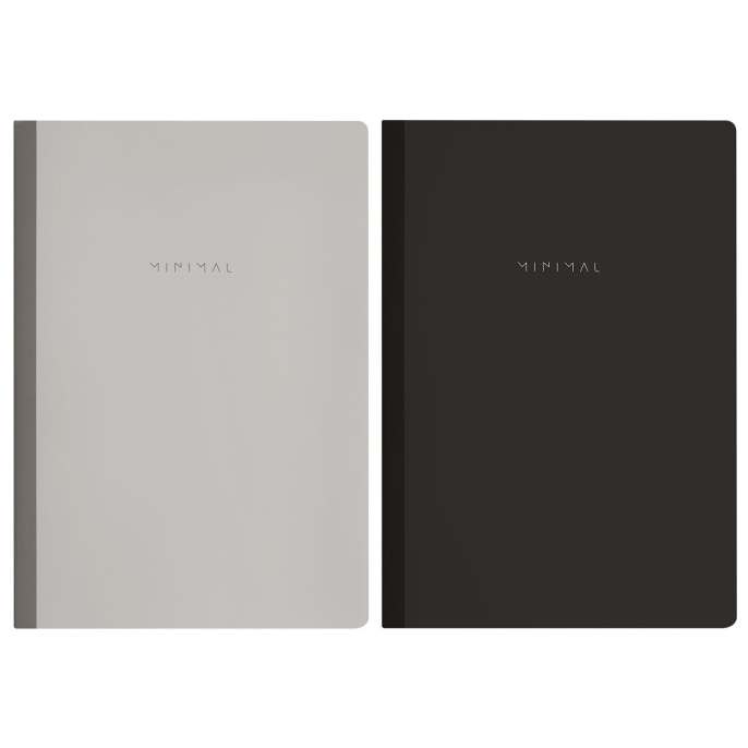 Тетрадь А4 96 л. BRAUBERG, на сшивке с корешком, клетка, обложка картон, "Minimal Classic", 405281