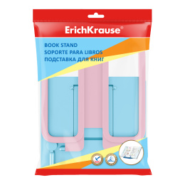 Подставка для книг пластиковая ErichKrause Пастель, голубой с розовым