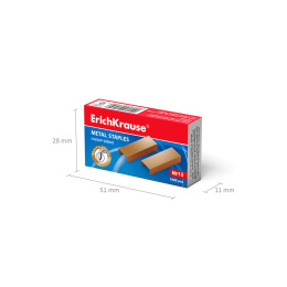 Скобы №10 ErichKrause омедненные (коробка 1000 шт.)