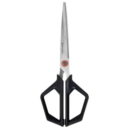 Ножницы BRAUBERG "Super black" 170 мм, черные, 3-сторонняя заточка, ручки из ABS-пластика, 238854