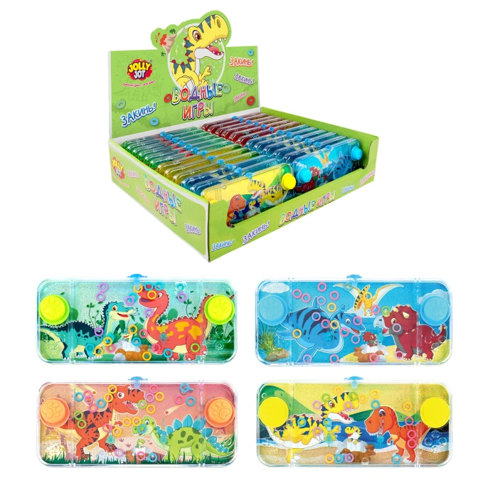 Водная игра ДИНОЗАВРИКИ, 15х7 см, колечки, ассорти, 4 вида, JOLLY JOT (ДЖОЛЛИ ДЖОТ), 665998