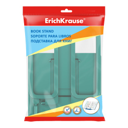Подставка для книг пластиковая ErichKrause Ледяной металл, бирюзовый