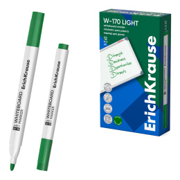 Маркер для досок ErichKrause W-170-L, цвет чернил зеленый (в коробке по 12 шт.)