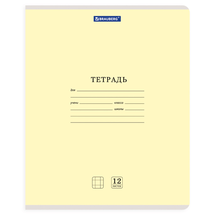 Тетради ДЭК 12 л. КОМПЛЕКТ 20 шт. BRAUBERG КЛАССИКА NEW, клетка, обложка картон, АССОРТИ (5 видов), 880046