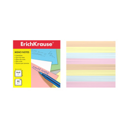 Бумага для заметок ErichKrause, 90x90x90 мм, 4 цвета