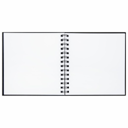 Эскиз кітапшасы, ақ қағаз 160 г/м2, 190х190 мм, 60 л., тарақ, Қатты мұқаба қара, BRAUBERG ART CLASSIC, 115074