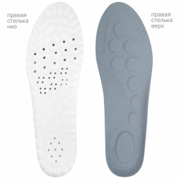 Стельки для обуви АНАТОМИЧЕСКИЕ С СУПИНАТОРОМ, материал PU PRO, размер RU 39-44 / EU 40-45, с линиями выреза, SHEGRA (ШЕГРА), 700739