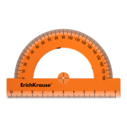 Транспортир пластиковый ErichKrause Неон, 180°/10см, ассорти (в коробке-дисплее по 20 шт)