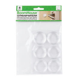 Ограничитель для двери противоударный, d=4 см КОМПЛЕКТ 6 шт., BoomHouse, 701837