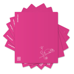Тетрадь общая ученическая с пласт. обл. на скобе ErichKrause CoverProBook® Силуэт, текстура песок, розовый, А5+, 48 л., клетка_МИКС