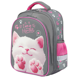 Brauberg kids standard сөмкесі, 2 бөлім, "Purr cat", 36х28х14 см, 274427