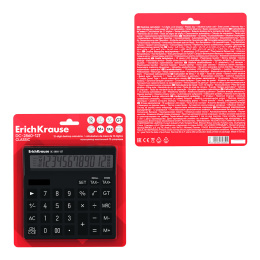 Калькулятор настольный 12-разрядов ErichKrause DC-2860-12T Классика, черный (в блистере по 1 шт.)