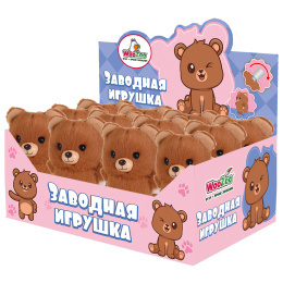 Игрушка мягкая заводная "Мишка", высота 13 см, WOOZOO (ВУЗУ), 666191