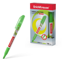 Маркер для выделения текста ErichKrause VisioLine® V-11 Неон, цвет чернил зеленый (в коробке по 12 шт.)